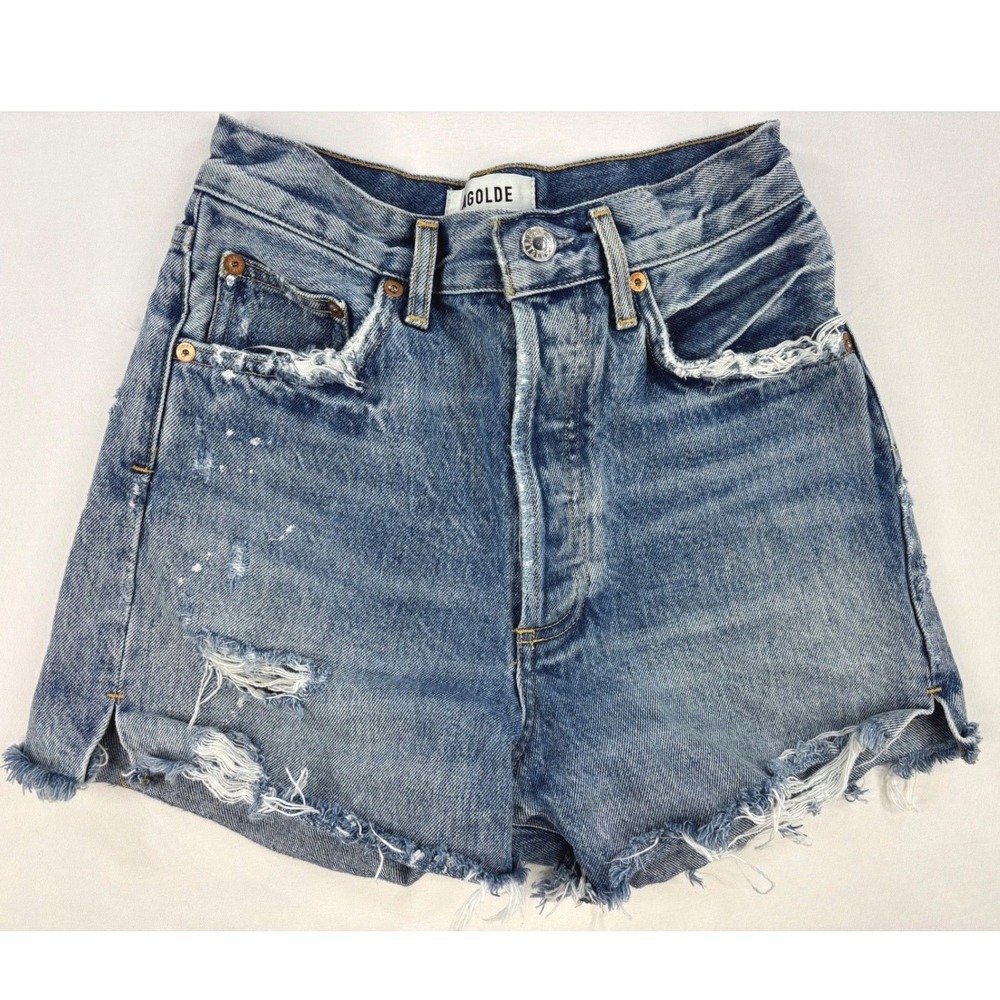 AGOLDE Dee Cut Off Vintage Style High Rise Jean Shorts Size 24